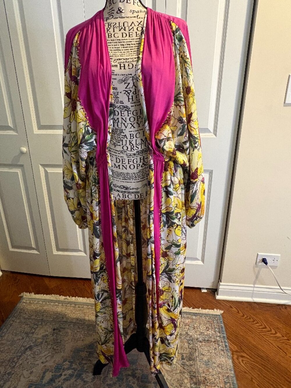 Stunning silk floral duster size xs - Free People
